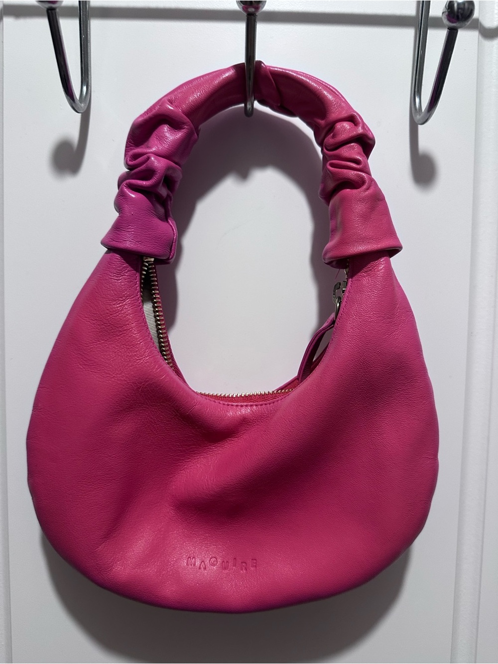 Maguire Cati bright pink leather mini bag matches many outfits!